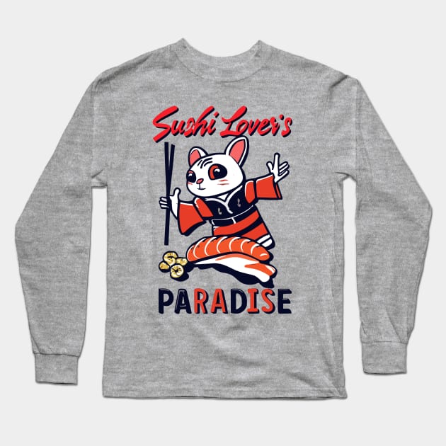 Sushi Lovers Paradise Japan - Vintage Food Art Long Sleeve T-Shirt by stickercuffs